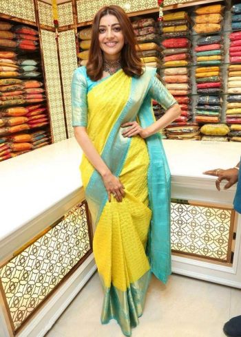 ATTRACTIVE SOFT LICHI SILK JACQUARD WORK SAREE WITH UNSTITCHED BLOUSE YELLOW
