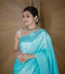 BOLLYWOOD SOFT LICHI SILK JACQUARD SAREE WITH UNSTITCHED BLOUSE PARTY WEAR WHOLESALE PRICE ETHNIC GARMENT (1)