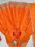 DESIGNER AMERICAN SILK THREAD WITH SEQUENCE WORK GOWN BOTTOM WITH DUPATTA FESTIVE WEAR WHOLESALE PRICE ETHNIC GARMENT (8)