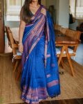 DESIGNER BANARASI SOFT SILKCOOPER WEAVING WORK SAREE WITH UNSTITCHED BLOUSE FESTIVE WEAR WHOLESALE PRICE ETHNIC GARMENT (4)