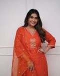 DESIGNER CHANDERI SILK EMBROIDERY SEQUENCE CODING WORK TOP BOTTOM WITH DUPATTA PARTY WEAR WHOLESALE PRICE ETHNIC GARMENT (5)