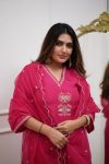 DESIGNER CHANDERI SILK EMBROIDERY SEQUENCE CODING WORK TOP BOTTOM WITH DUPATTA PARTY WEAR WHOLESALE PRICE ETHNIC GARMENT (7)