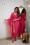 DESIGNER CHANDERI SILK EMBROIDERY WORK TOP BOTTOM WITH DUPATTA PARTY WEAR WHOLESALE PRICE ETHNIC GARMENT (3)