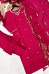 DESIGNER CHANDERI SILK EMBROIDERY WORK TOP BOTTOM WITH DUPATTA PARTY WEAR WHOLESALE PRICE ETHNIC GARMENT (3)