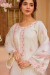 DESIGNER CHANDERI SILK MULTI THREAD EMBROIDERY WORK TOP PALAZZO WITH DUPATTA PARTY WEAR WHOLESALE PRICE ETHNIC GARMENT (4)