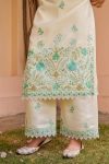DESIGNER CHANDERI SILK MULTI THREAD EMBROIDERY WORK TOP PALAZZO WITH DUPATTA PARTY WEAR WHOLESALE PRICE ETHNIC GARMENT (3)