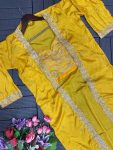 DESIGNER CHINON EMBROIDERY SEQUENCE WORK DRAPE SKIRT BLOUSE WITH SHRUG PARTY WEAR WHOLESALE PRICE ETHNIC GARMENT (6)
