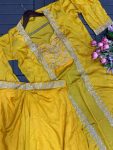 DESIGNER CHINON EMBROIDERY SEQUENCE WORK DRAPE SKIRT BLOUSE WITH SHRUG PARTY WEAR WHOLESALE PRICE ETHNIC GARMENT (6)