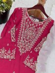 DESIGNER CHINON EMBROIDERY SEQUENCE WORK TOP SHARARA WITH DUPATTA FESTIVE WEAR WHOLESALE PRICE ETHNIC GARMENT (3)