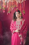 DESIGNER CHINON EMBROIDERY THREAD SEQUENCE WORK TOP BOTTOM WITH DUPATTA PARTY WEAR WHOLESALE PRICE ETHNIC GARMENT (4)
