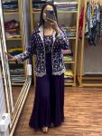 DESIGNER CHINON EMBROIDERY WORK BLOUSE KOTI WITH PALAZZO PARTY WEAR WHOLESALE PRICE ETHNIC GARMENT (5)