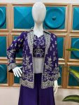DESIGNER CHINON EMBROIDERY WORK BLOUSE KOTI WITH PALAZZO PARTY WEAR WHOLESALE PRICE ETHNIC GARMENT (5)