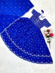 DESIGNER CHINON EMBROIDERY WORK GOWN WITH DUPATTA PARTY WEAR WHOLESALE PRICE ETHNIC GARMENT (5)
