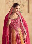 DESIGNER CHINON EMBROIDERY WORK GOWN WITH DUPATTA PARTY WEAR WHOLESALE PRICE ETHNIC GARMENT (4)
