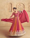DESIGNER CHINON EMBROIDERY WORK GOWN WITH DUPATTA PARTY WEAR WHOLESALE PRICE ETHNIC GARMENT (4)