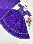 DESIGNER CHINON EMBROIDERY WORK GOWN WITH DUPATTA PARTY WEAR WHOLESALE PRICE ETHNIC GARMENT (3)