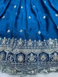 DESIGNER CHINON EMBROIDERY ZARI WITH SEQUENCE WORK LEHENGA CHOLI WITH DUPATTA WEDDING WEAR WHOLESALE PRICE ETHNIC GARMENT (3)