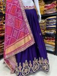 DESIGNER CHINON GOTA PATTI EMBROIDERY WORK LEHENGA CHOLI WITH DUPATTA PARTY WEAR WHOLESALE PRICE ETHNIC GARMENT (1)