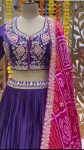 DESIGNER CHINON GOTA PATTI EMBROIDERY WORK LEHENGA CHOLI WITH DUPATTA PARTY WEAR WHOLESALE PRICE ETHNIC GARMENT (1)