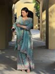 DESIGNER CHINON SEQUENCE EMBROIDERY WORK TOP PALAZZO WITH DUPATTA FESTIVE WEAR WHOLESALE PRICE ETHNIC GARMENT (2)