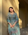 DESIGNER CHINON SEQUENCE EMBROIDERY WORK TOP PALAZZO WITH DUPATTA FESTIVE WEAR WHOLESALE PRICE ETHNIC GARMENT (2)
