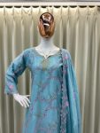 DESIGNER CHINON SEQUENCE EMBROIDERY WORK TOP PALAZZO WITH DUPATTA FESTIVE WEAR WHOLESALE PRICE ETHNIC GARMENT (2)