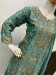 DESIGNER CHINON SEQUENCE EMBROIDERY WORK TOP PALAZZO WITH DUPATTA FESTIVE WEAR WHOLESALE PRICE ETHNIC GARMENT (4)