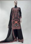 DESIGNER CHINON SEQUENCE EMBROIDERY WORK TOP PALAZZO WITH DUPATTA PARTY WEAR WHOLESALE PRICE ETHNIC GARMENT (3)