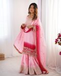 DESIGNER CHINON SILK CODING EMBROIDERY MOTI WORK TOP SHARARA WITH DUPATTA FESTIVE WEAR WHOLESALE PRICE ETHNIC GARMENT (15)