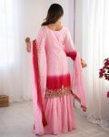 DESIGNER CHINON SILK CODING EMBROIDERY MOTI WORK TOP SHARARA WITH DUPATTA FESTIVE WEAR WHOLESALE PRICE ETHNIC GARMENT (15)