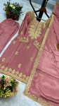 DESIGNER CHINON SILK EMBROIDERY AND SEQUENCE WORK TOP BOTTOM WITH DUPATTA FESTIVE WEAR WHOLESALE PRICE ETHNIC GARMENT (3)