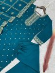 DESIGNER CHINON SILK EMBROIDERY AND SEQUENCE WORK TOP BOTTOM WITH DUPATTA FESTIVE WEAR WHOLESALE PRICE ETHNIC GARMENT (3)