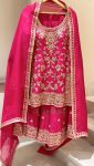DESIGNER CHINON SILK EMBROIDERY AND SEQUENCE WORK TOP PALAZZO WITH DUPATTA FESTIVE WEAR WHOLESALE PRICE ETHNIC GARMENT (6)