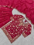 DESIGNER CHINON SILK EMBROIDERY AND SEQUENCE WORK TOP PALAZZO WITH DUPATTA FESTIVE WEAR WHOLESALE PRICE ETHNIC GARMENT (6)