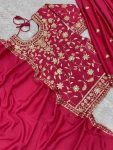 DESIGNER CHINON SILK EMBROIDERY AND SEQUENCE WORK TOP PALAZZO WITH DUPATTA FESTIVE WEAR WHOLESALE PRICE ETHNIC GARMENT (6)