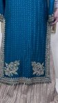 DESIGNER CHINON SILK EMBROIDERY SEQUENCE WITH HOTFIX DIAMOND AND FACE LACE WORK TOP LEHENGA WITH DUPATTA PARTY WEAR WHOLESALE PRICE ETHNIC GARMENT (3)