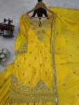 DESIGNER CHINON SILK EMBROIDERY SEQUENCE WORK TOP PALAZZO WITH DUPATTA FESTIVE WEAR WHOLESALE PRICE ETHNIC GARMENT (3)