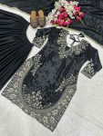 DESIGNER CHINON SILK SEQUENCE EMBROIDERY WORK TOP PALAZZO WITH DUPATTA FESTIVE WEAR WHOLESALE PRICE ETHNIC GARMENT (3)