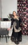 DESIGNER CHINON SILK SEQUENCE EMBROIDERY WORK TOP PALAZZO WITH DUPATTA FESTIVE WEAR WHOLESALE PRICE ETHNIC GARMENT (3)