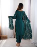 DESIGNER CHINON THREAD SEQUENCE WORK TOP BOTTOM WITH DUPATTA FESTIVE WEAR WHOLESALE PRICE ETHNIC GARMENT (2)
