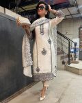 DESIGNER COTTON EMBROIDERY ARI WORK TOP BOTTOM WITH DUPATTA PARTY WEAR WHOLESALE PRICE ETHNIC GARMENT (1)