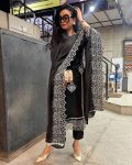 DESIGNER COTTON EMBROIDERY ARI WORK TOP BOTTOM WITH DUPATTA PARTY WEAR WHOLESALE PRICE ETHNIC GARMENT (4)