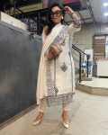 DESIGNER COTTON EMBROIDERY ARI WORK TOP BOTTOM WITH DUPATTA PARTY WEAR WHOLESALE PRICE ETHNIC GARMENT (1)