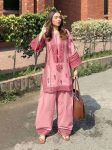 DESIGNER COTTON EMBROIDERY WITH MIRROR HANDWORK AND FANCY LATKAN WORK TOP PALAZZO SET FESTIVE WEAR WHOLESALE PRICE ETHNIC GARMENT (3)