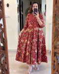 DESIGNER COTTON PRINTED SEQUENCE WORK TOP BOTTOM WITH DUPATTA PARTY WEAR WHOLESALE PRICE ETHNIC GARMENT (13)
