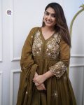 DESIGNER COTTON SILK EMBROIDERED WITH CHICKEN LACE WORK TOP BOTTOM WITH DUPATTA FESTIVE WEAR WHOLESALE PRICE ETHNIC GARMENT (10)