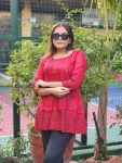 DESIGNER COTTON THREAD WORK ONLY TOP RED