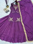 DESIGNER CREEP SILK BEADS HAND WORK WITH SEQUENCE MULTI NEEDLE EMBROIDERY AND ZARI WORK TOP LEHENGA WITH DUPATTA WEDDING WEAR WHOLESALE PRICE ETHNIC GARMENT (4).jpeg