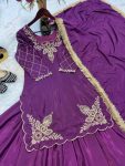 DESIGNER CREEP SILK BEADS HAND WORK WITH SEQUENCE MULTI NEEDLE EMBROIDERY AND ZARI WORK TOP LEHENGA WITH DUPATTA WEDDING WEAR WHOLESALE PRICE ETHNIC GARMENT (4).jpeg