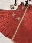 DESIGNER CREEP SILK BEADS HAND WORK WITH SEQUENCE MULTI NEEDLE EMBROIDERY AND ZARI WORK TOP LEHENGA WITH DUPATTA WEDDING WEAR WHOLESALE PRICE ETHNIC GARMENT (2).jpeg